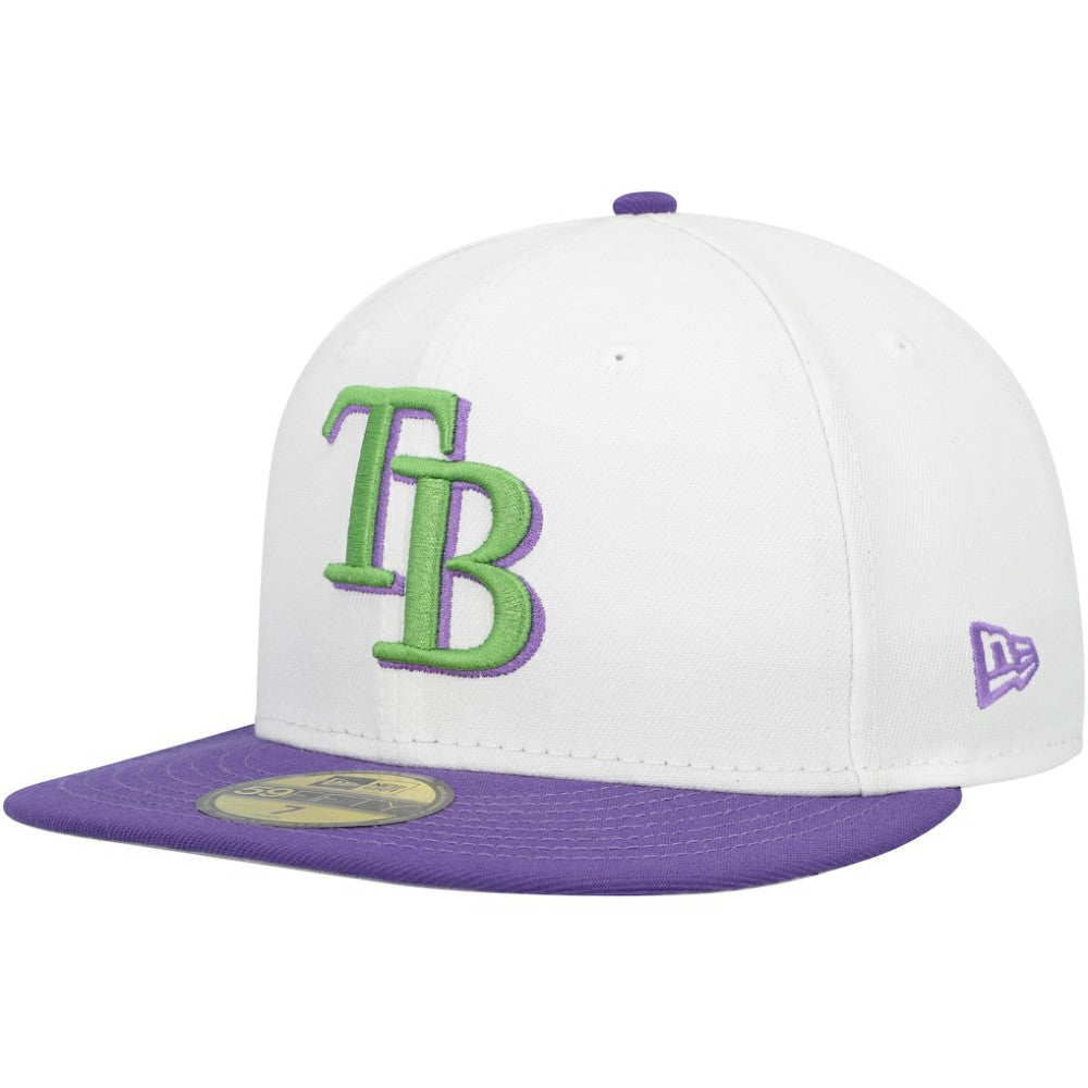 Tampa Bay Rays  Side Patch 59FIFTY Fitted Hat White | New Era