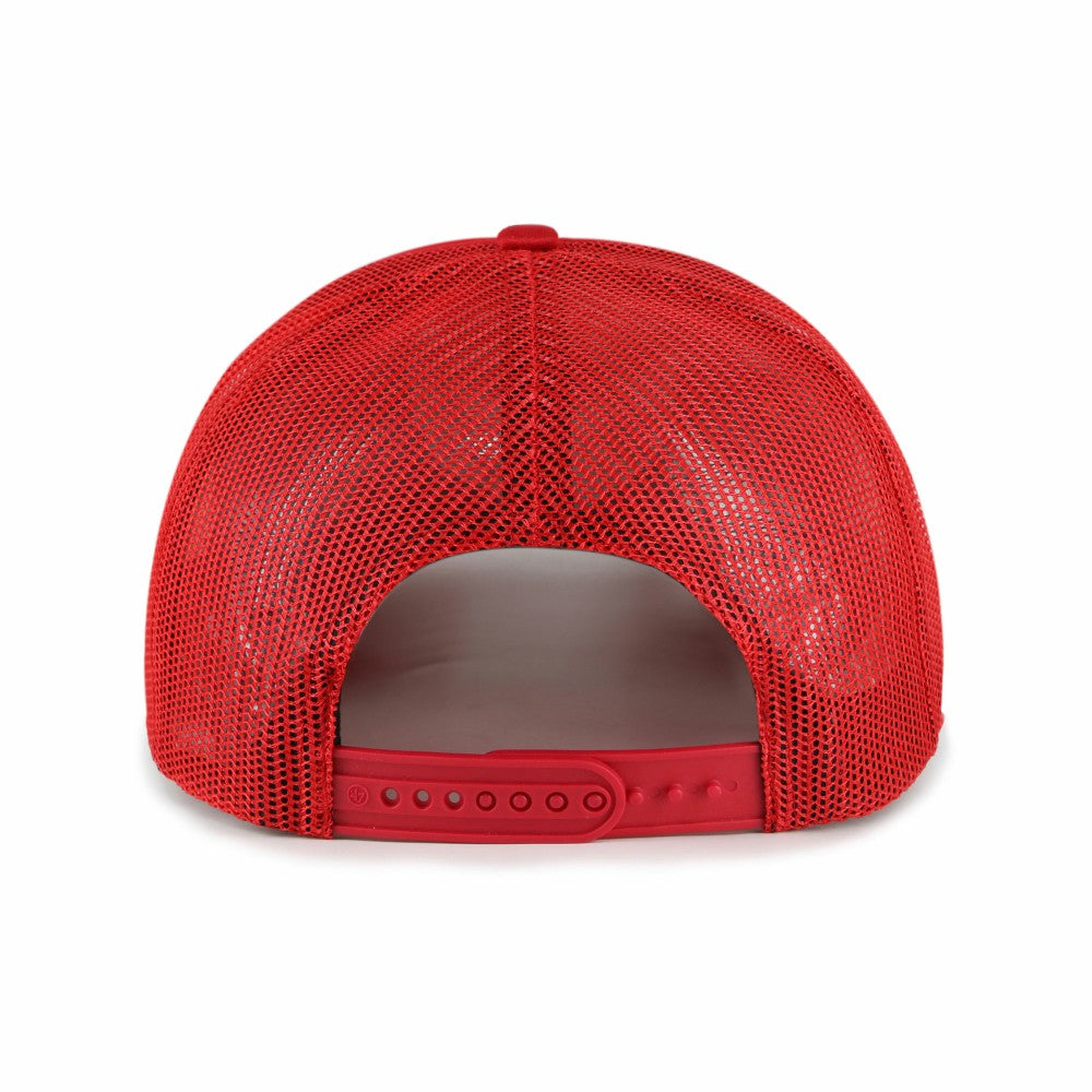 Los Angeles Angels Foam Logo Trucker Adjustable Hat Red | 47 brand