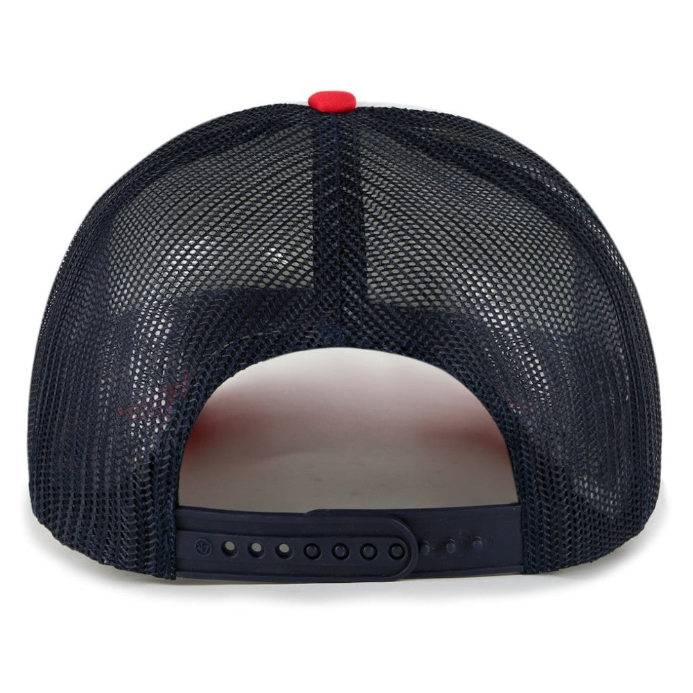 Boston Red Sox Foam Front Script Trucker Snapback Hat White | 47 brand
