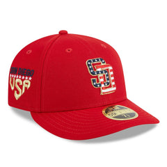 San Diego Padres 2023 Fourth of July Low Profile 59FIFTY Fitted Hat Red | New Era