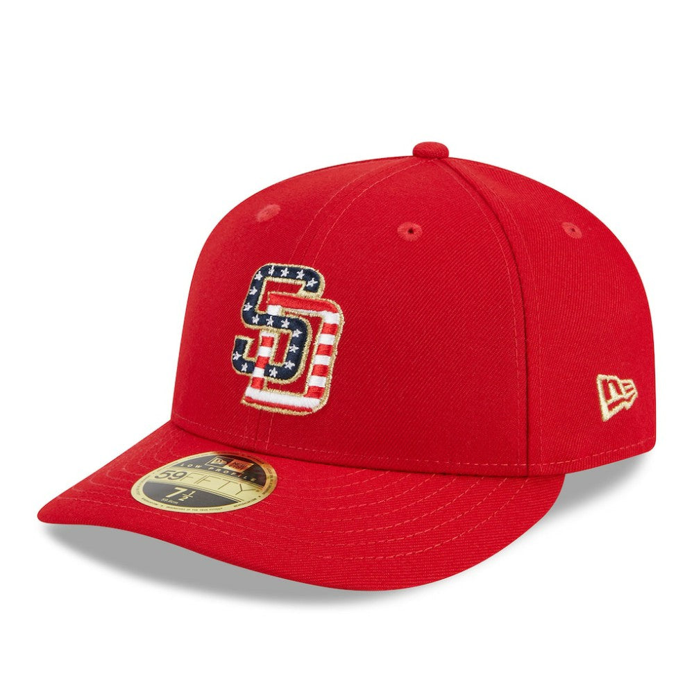 San Diego Padres 2023 Fourth of July Low Profile 59FIFTY Fitted Hat Red | New Era
