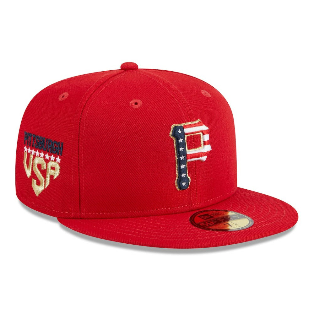 Pittsburgh Pirates 2023 Fourth of July 59FIFTY Fitted Hat Red | New Era