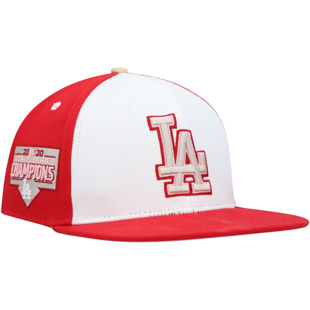Los Angeles Dodgers Pro Standard Strawberry Ice Cream Drip Snapback Hat White/Red