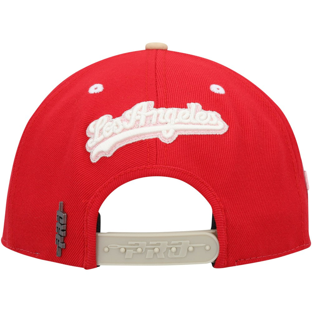 Los Angeles Dodgers Pro Standard Strawberry Ice Cream Drip Snapback Hat White/Red