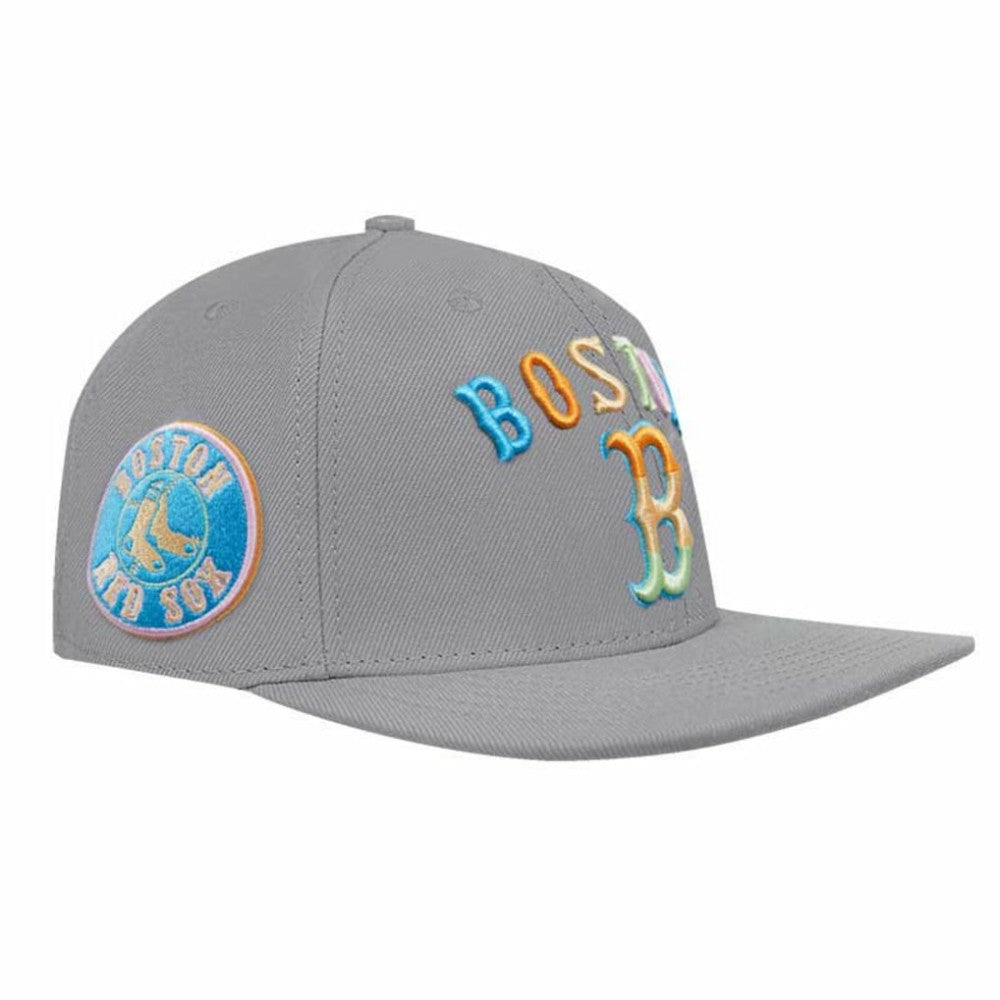 Boston Red Sox Pro Standard Washed Neon Snapback Hat Gray