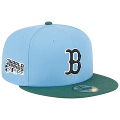Boston Red Sox 2007 World Series 59FIFTY Fitted Hat Sky Blue/Cilantro | New Era