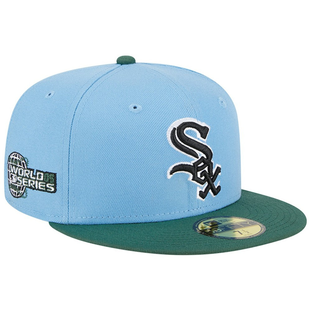 Chicago White Sox 2005 World Series 59FIFTY Fitted Hat Sky Blue/Cilantro | New Era