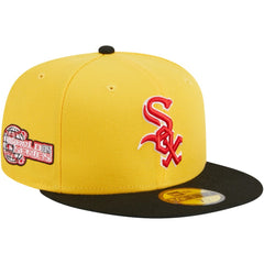 Chicago White Sox Grilled 59FIFTY Fitted Hat Yellow/Black | New Era