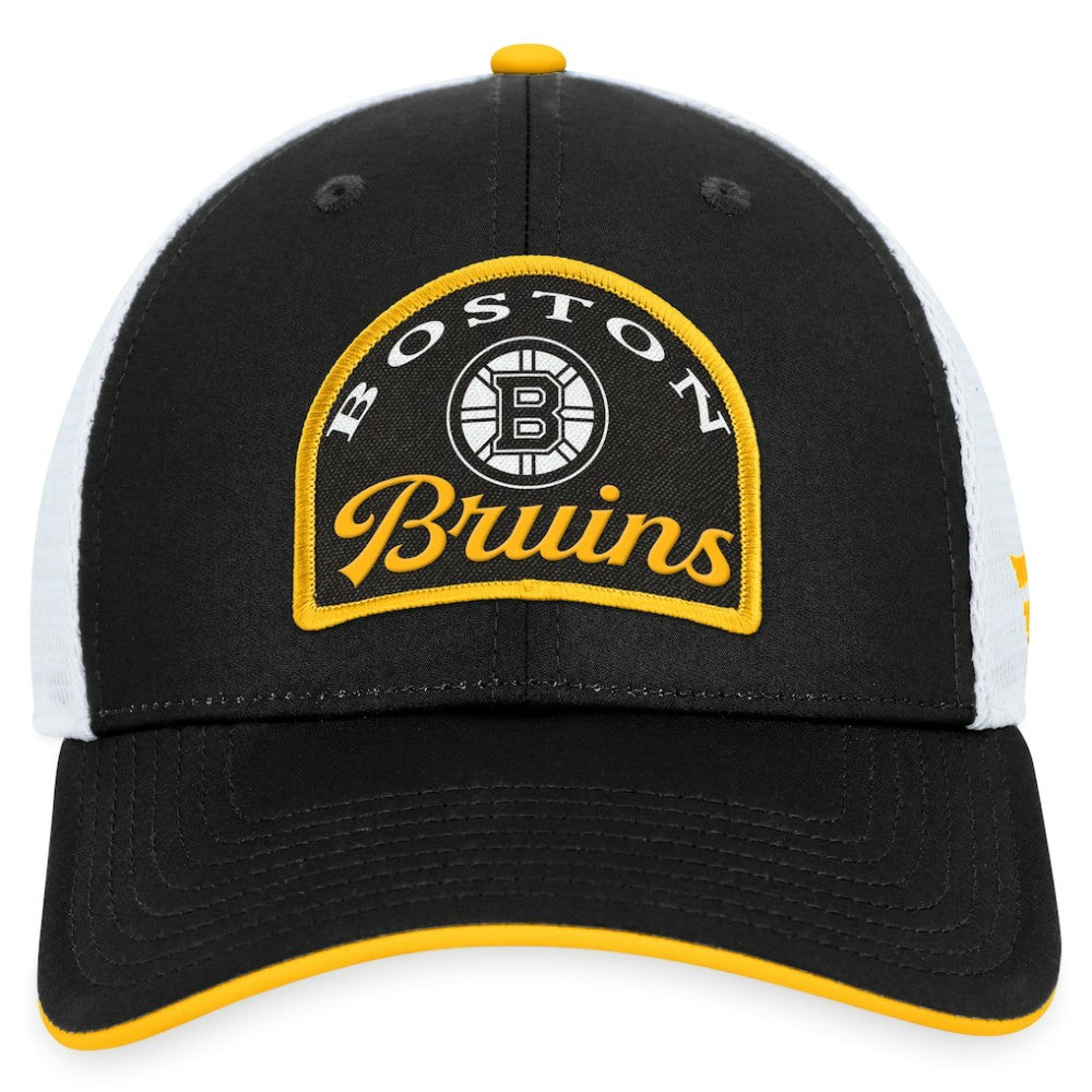 Boston Bruins Fanatics Fundamental Adjustable Hat Black/White