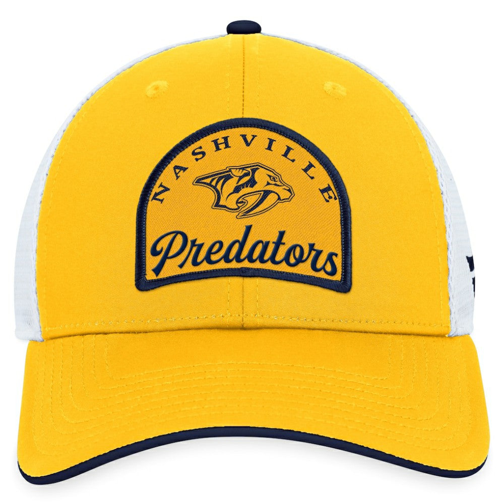 Nashville Predators Fanatics Fundamental Adjustable Hat Gold/White