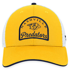 Nashville Predators Fanatics Fundamental Adjustable Hat Gold/White