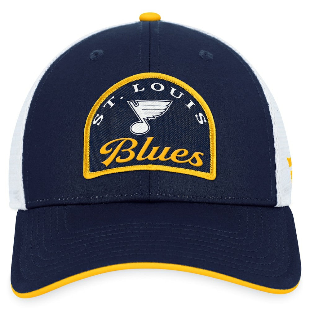 St. Louis Blues Fanatics Fundamental Adjustable Hat Navy/White