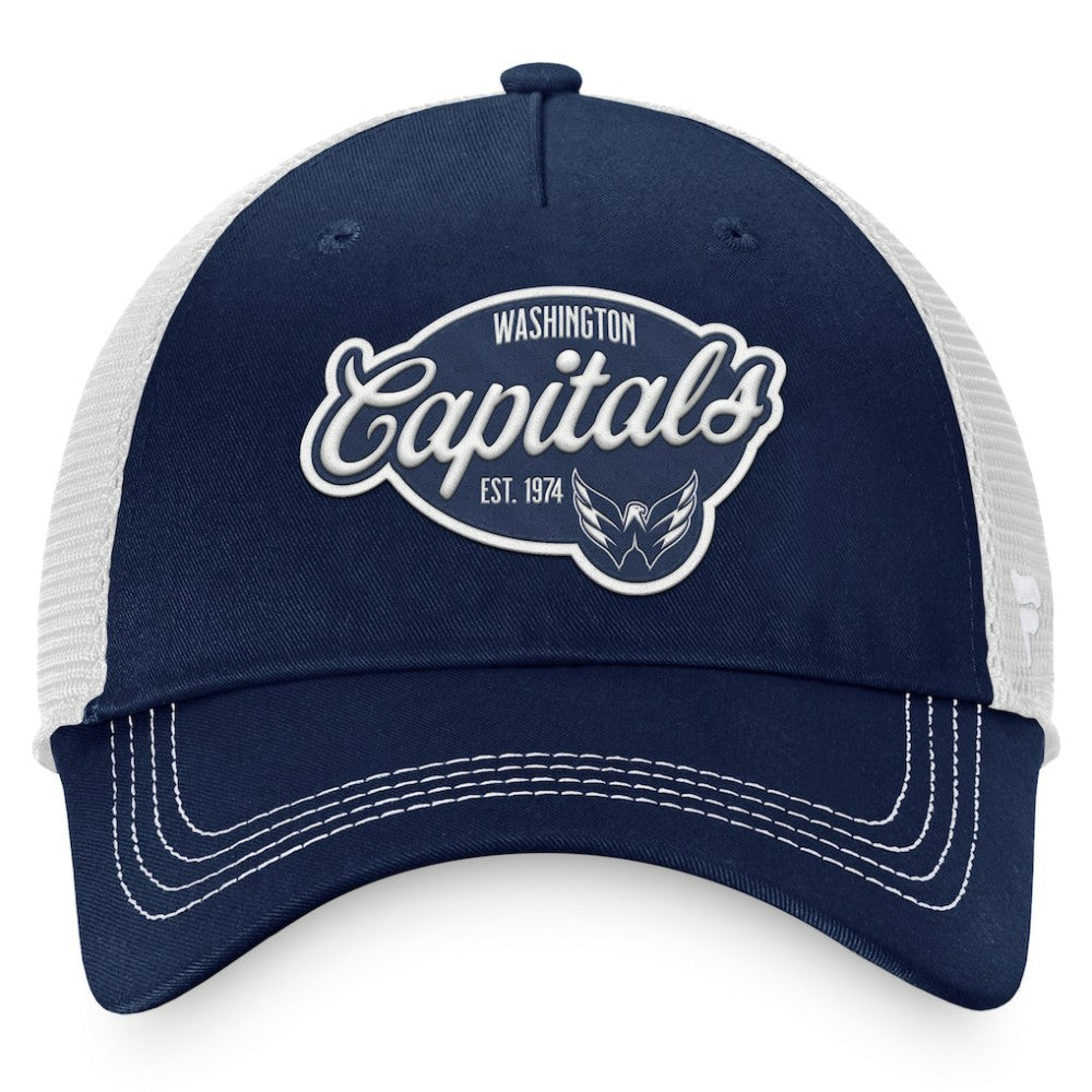 Washington Capitals Fanatics Women's Fundamental Trucker Adjustable Hat Navy/White
