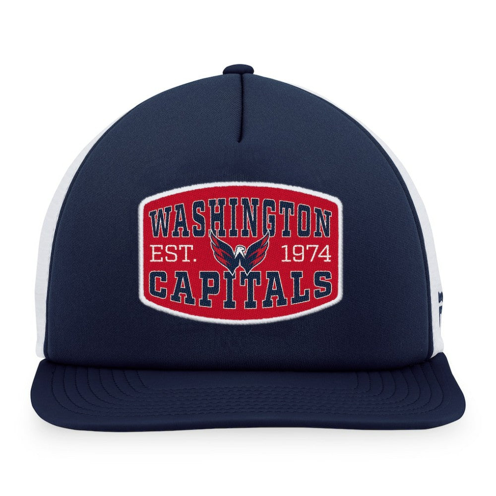 Washington Capitals Fanatics Foam Front Patch Trucker Snapback Hat Navy/White