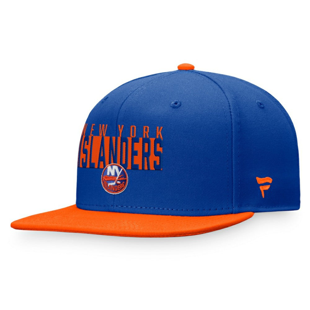 New York Islanders Fanatics Fundamental Colorblocked Snapback Hat Royal/Orange