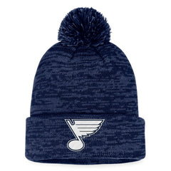 St. Louis Blues Fanatics Fundamental Cuffed Knit Hat with Pom Navy