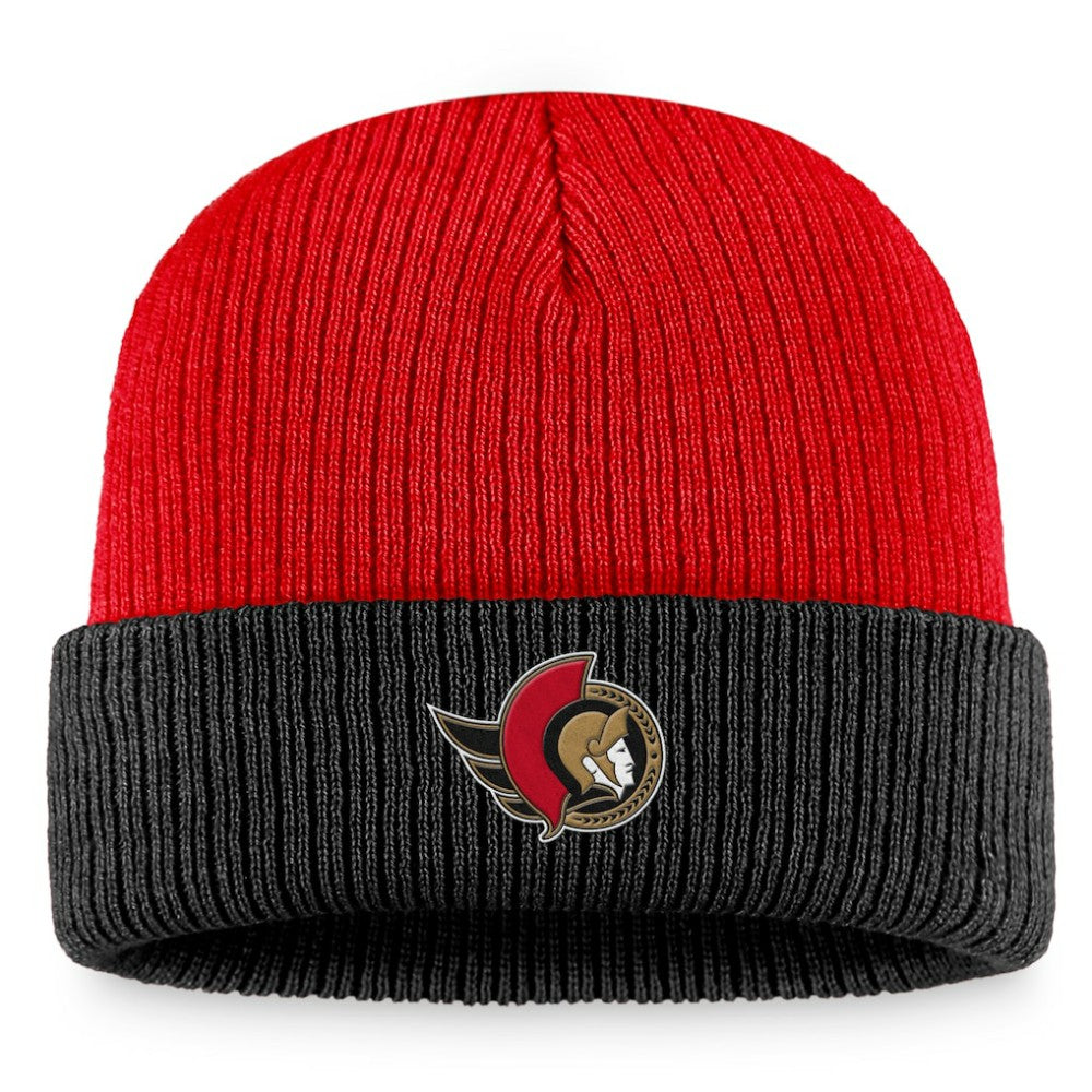 Ottawa Senators Fanatics Heritage Vintage Cuffed Knit Hat Red/Black