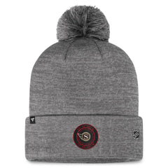 Ottawa Senators Fanatics Authentic Pro Home Ice Cuffed Knit Hat with Pom Gray