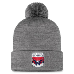 Washington Capitals Fanatics Authentic Pro Home Ice Cuffed Knit Hat with Pom Gray