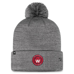 Washington Capitals Fanatics Authentic Pro Home Ice Cuffed Knit Hat with Pom Gray