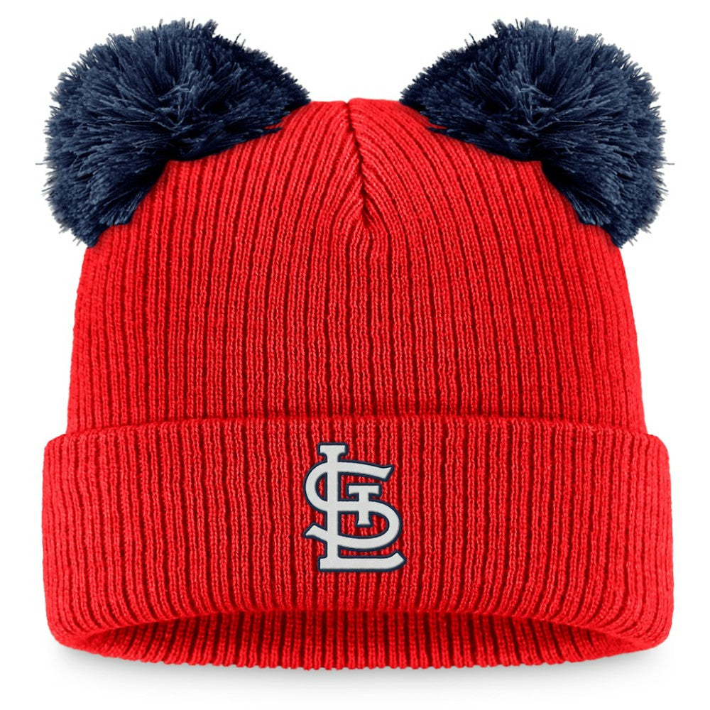 St. Louis Cardinals Women's Double Pom Cuffed Knit Hat Red/Navy