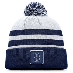 Boston Red Sox Cuffed Knit Hat with Pom Gray