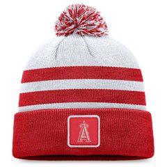 Los Angeles Angels Cuffed Knit Hat with Pom Gray