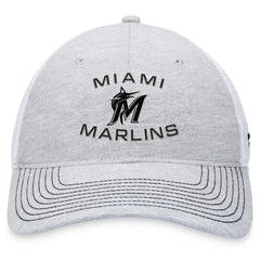 Miami Marlins Trucker Adjustable Hat Gray