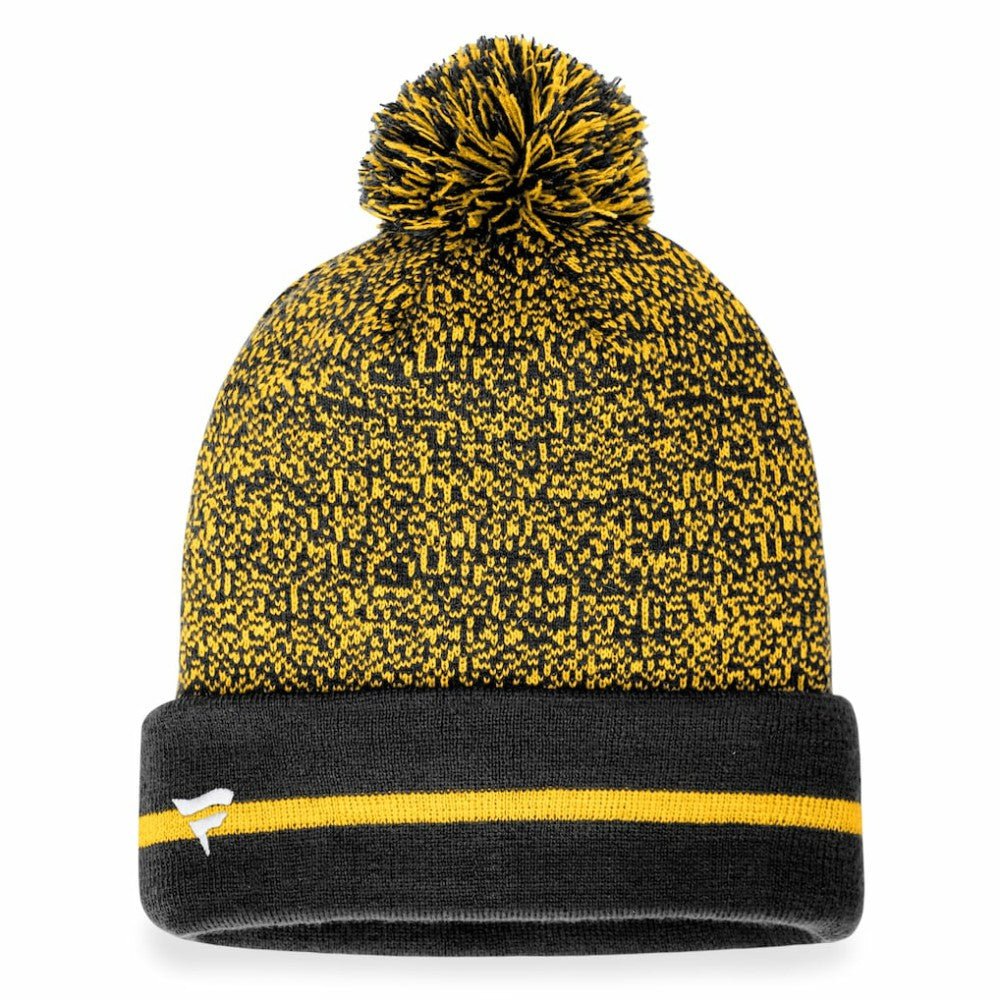 Pittsburgh Pirates Space-Dye Cuffed Knit Hat with Pom Black/Gold