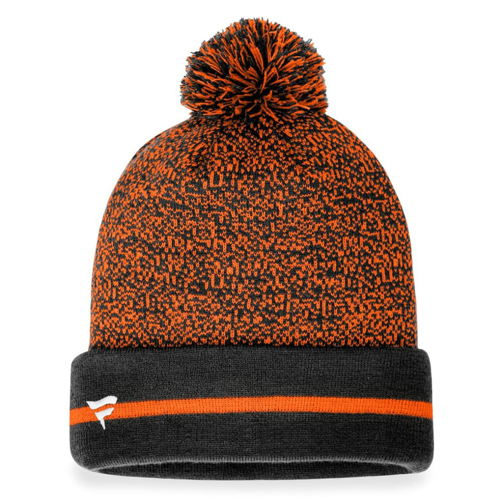 San Francisco Giants Space-Dye Cuffed Knit Hat with Pom Black/Orange