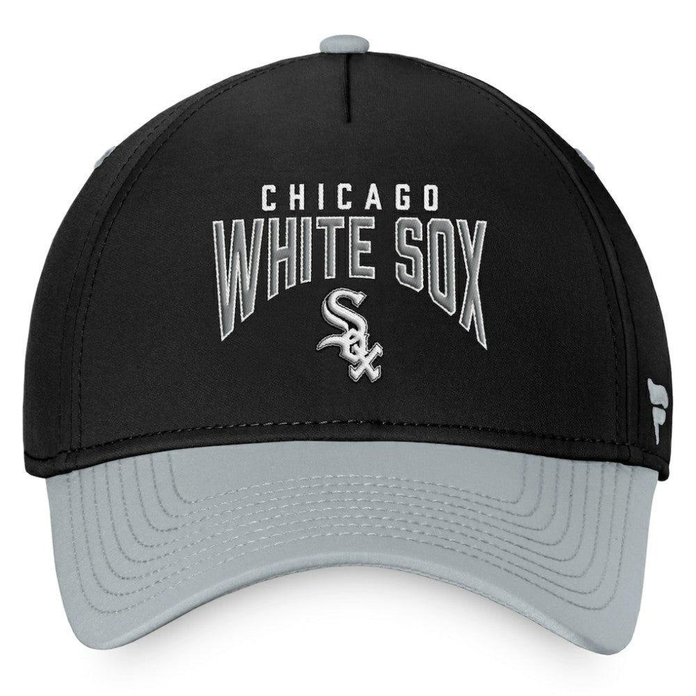 Chicago White Sox Stacked Logo Flex Hat Black/Gray
