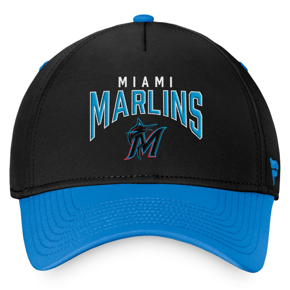 Miami Marlins Stacked Logo Flex Hat Black/Blue