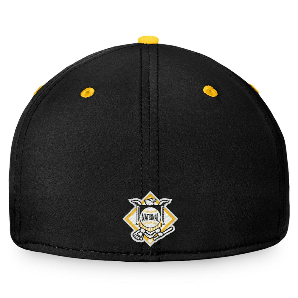 Pittsburgh Pirates Stacked Logo Flex Hat Black/Yellow