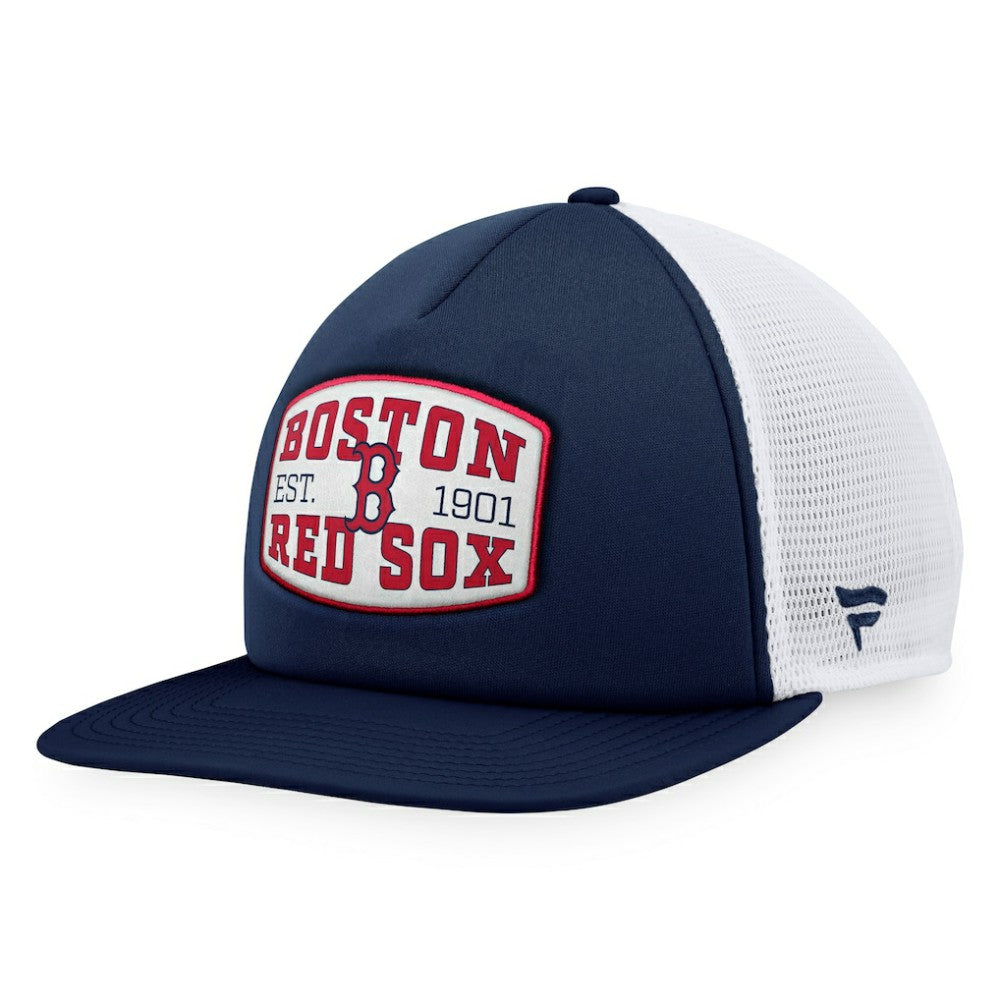 Boston Red Sox Foam Front Patch Trucker Snapback Hat Navy