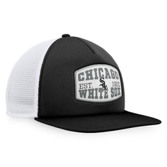 Chicago White Sox Foam Front Patch Trucker Snapback Hat Black