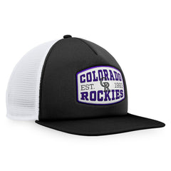 Colorado Rockies Foam Front Patch Trucker Snapback Hat Black