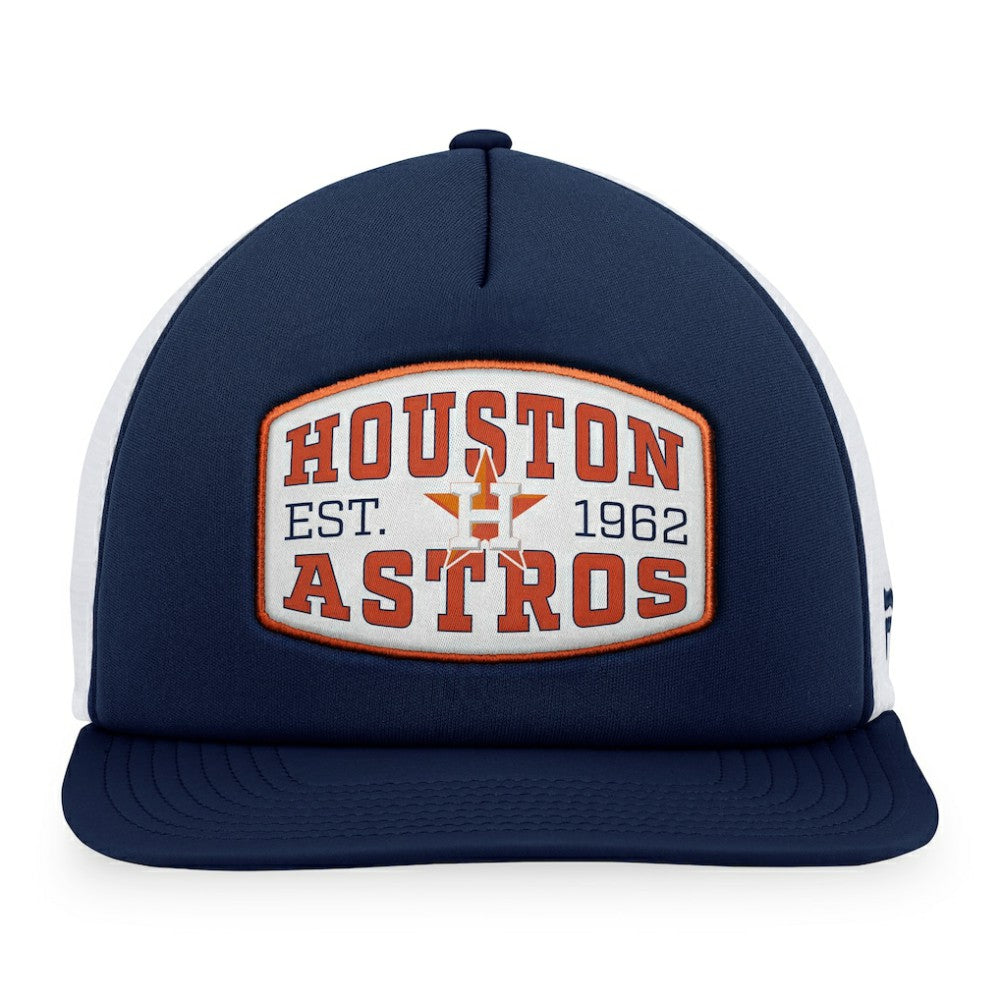Houston Astros Foam Front Patch Trucker Snapback Hat Navy