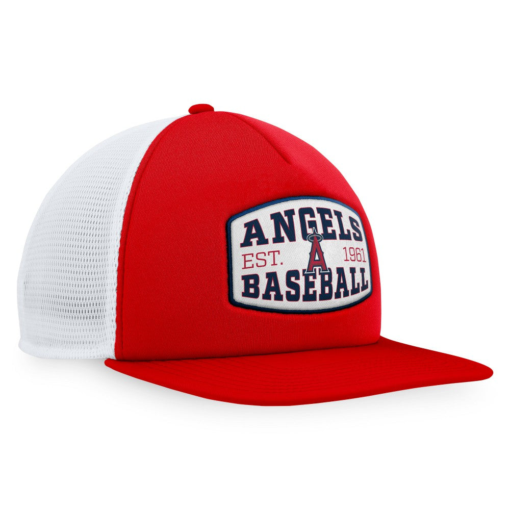 Los Angeles Angels Foam Front Patch Trucker Snapback Hat Red