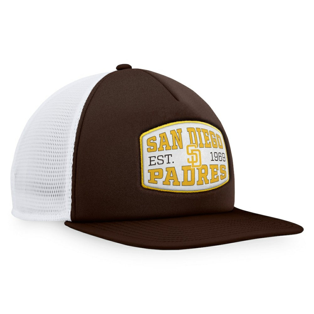 San Diego Padres Foam Front Patch Trucker Snapback Hat Brown