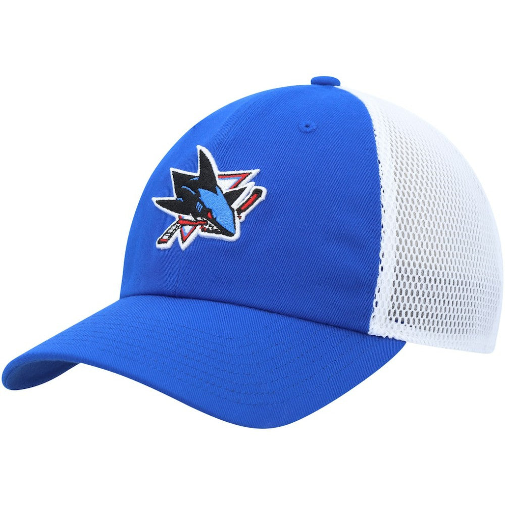 San Jose Sharks adidas Color Pop Trucker Adjustable Hat Blue