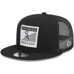 Chicago White Sox Scratch Squared Trucker 9FIFTY Snapback Hat Black | New Era
