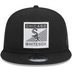 Chicago White Sox Scratch Squared Trucker 9FIFTY Snapback Hat Black | New Era