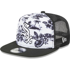 Chicago White Sox Vacay 2.0 A-Frame Trucker 9FIFTY Snapback Hat White/Black | New Era