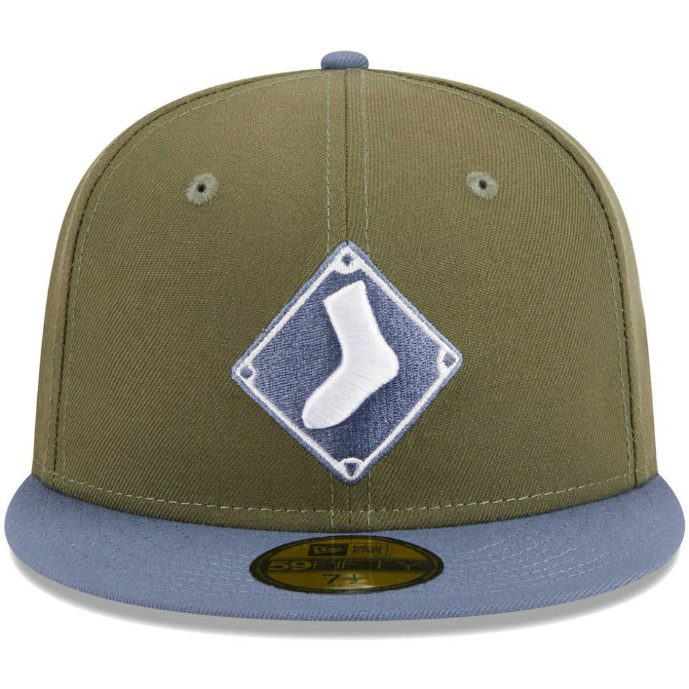 Chicago White Sox 59FIFTY Fitted Hat Olive/Blue | New Era