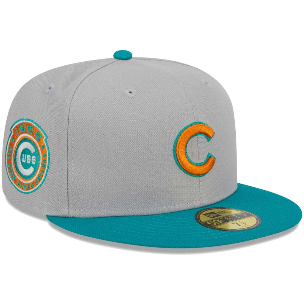 Chicago Cubs  59FIFTY Fitted Hat Gray/Teal | New Era
