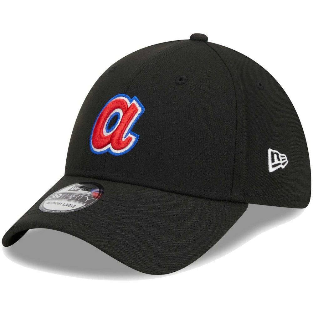 Atlanta Braves Logo 39THIRTY Flex Hat Black | New Era