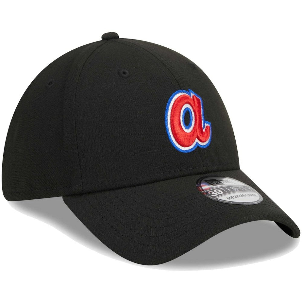Atlanta Braves Logo 39THIRTY Flex Hat Black | New Era