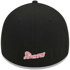 Atlanta Braves Logo 39THIRTY Flex Hat Black | New Era