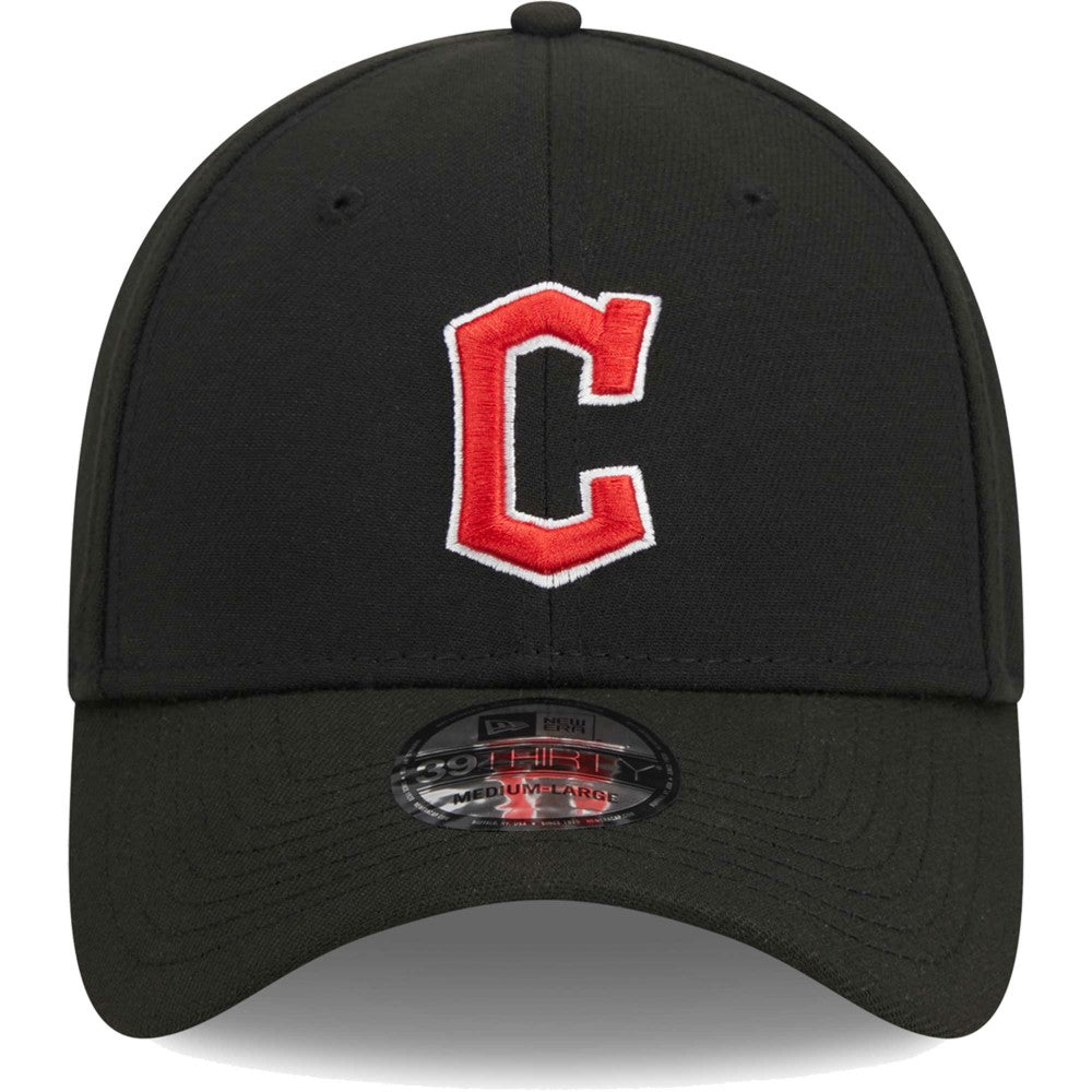 Cleveland Guardians Logo 39THIRTY Flex Hat Black | New Era