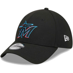 Miami Marlins Logo 39THIRTY Flex Hat Black | New Era
